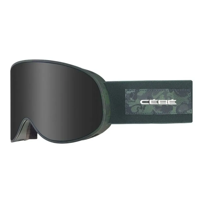 MáSCARA DE ESQUí CéBé ATRACCIóN (MATT GREEN GEOMETRIC CAMO GREY ULTRA BLACK CAT.3  AMBER FLASH MIRROR CAT.1)