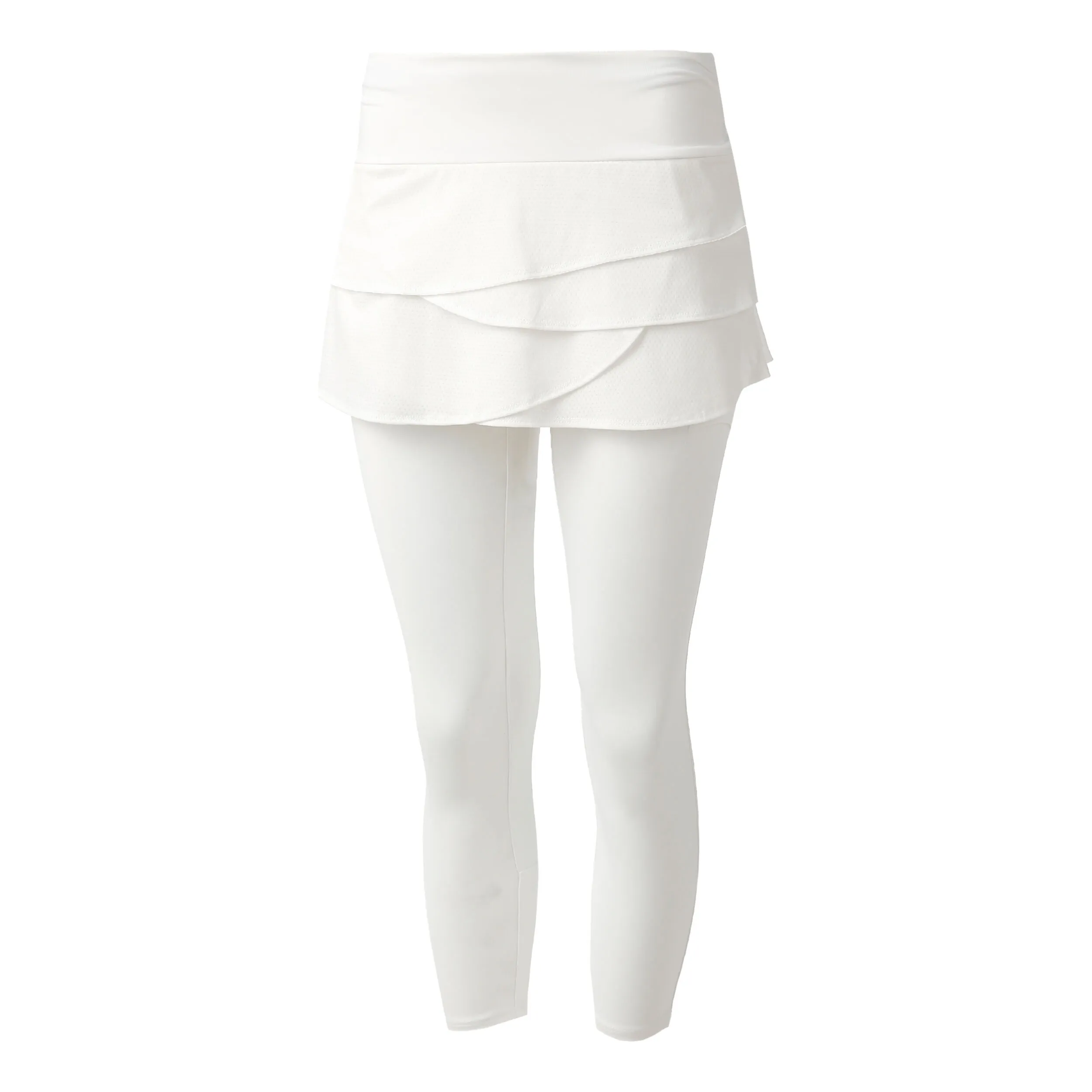 Needle Out Scallop Falda Con Malla Mujeres
