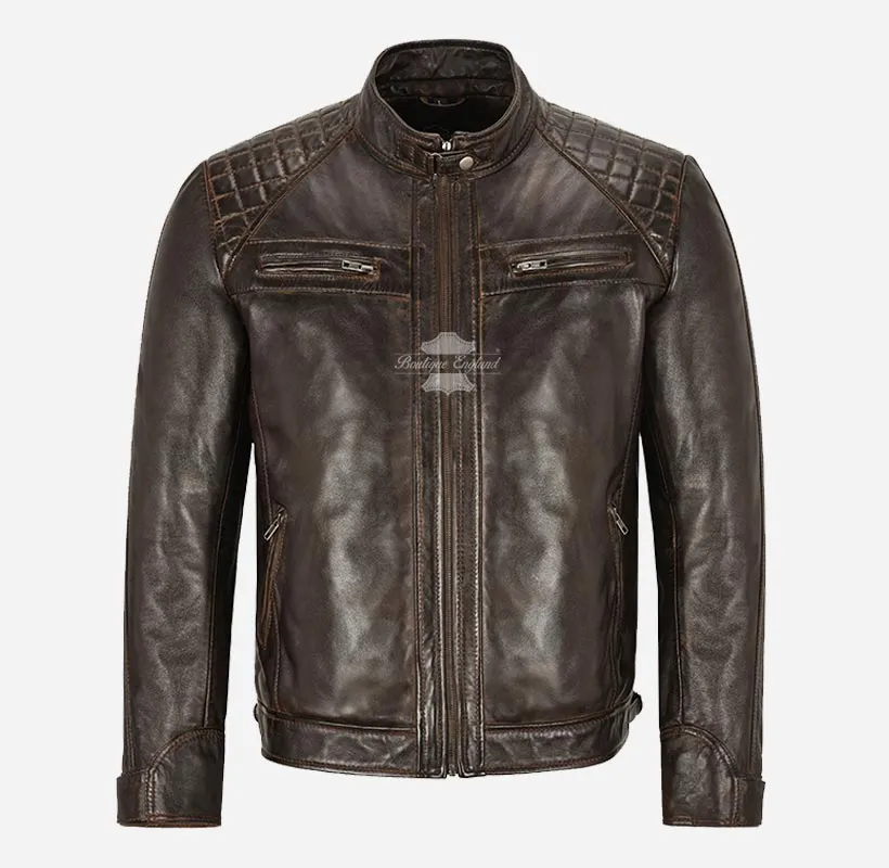 NORSEMEN Biker Leather Jacket For Mens Real Leather Fashion Jacket