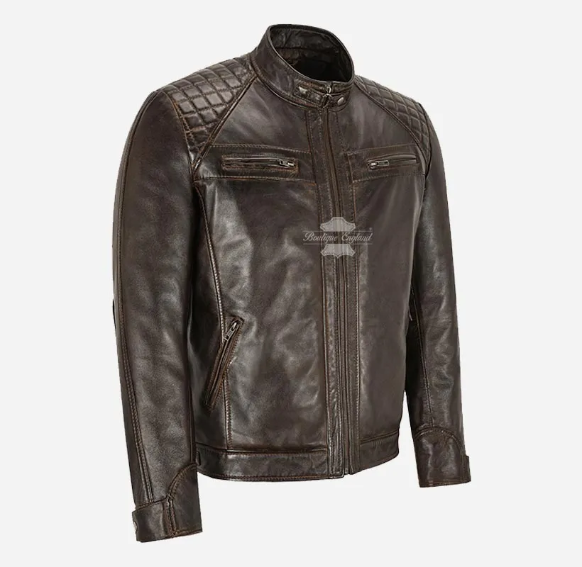 NORSEMEN Biker Leather Jacket For Mens Real Leather Fashion Jacket