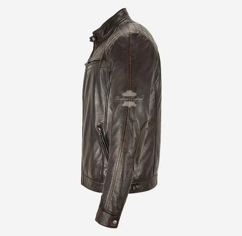 NORSEMEN Biker Leather Jacket For Mens Real Leather Fashion Jacket