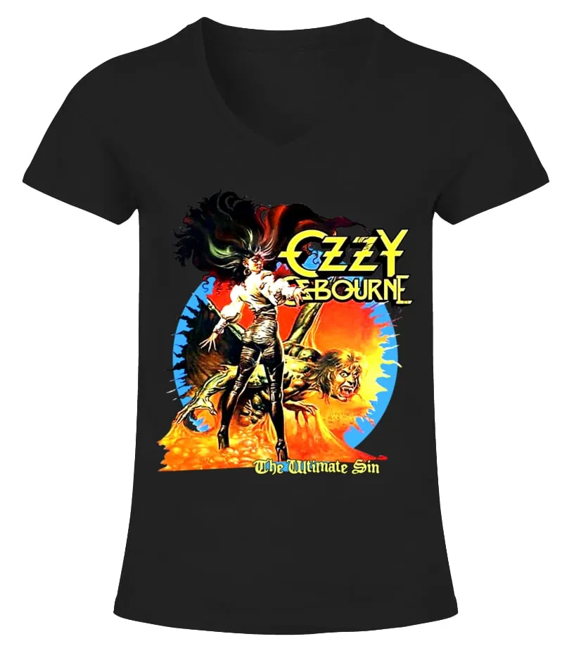 Ozzy Osbourne BK (25) Camiseta cuello pico Mujer