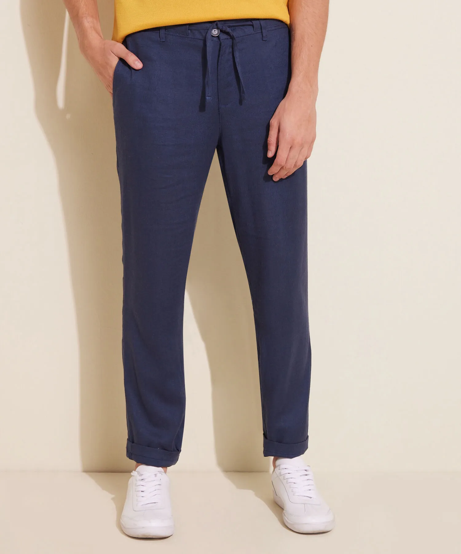 PANTAL&OACUTE;N CHINO  EN EFECTO LINO