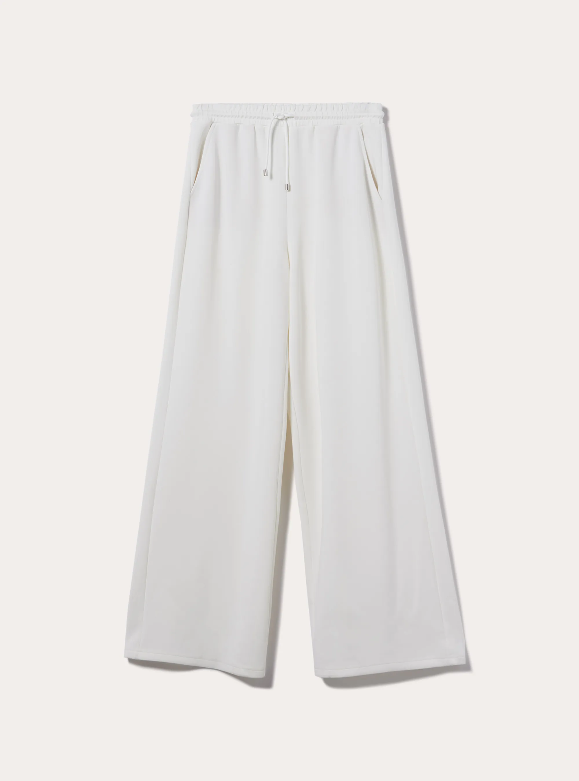Pantalón de pernera ancha en suave scuba
