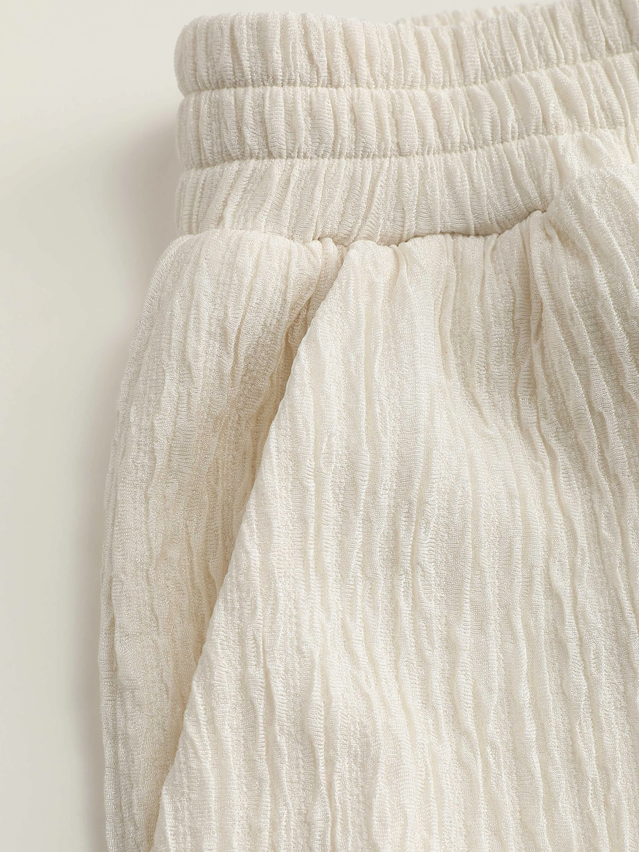  Pantalones de Pierna Ancha con Textura