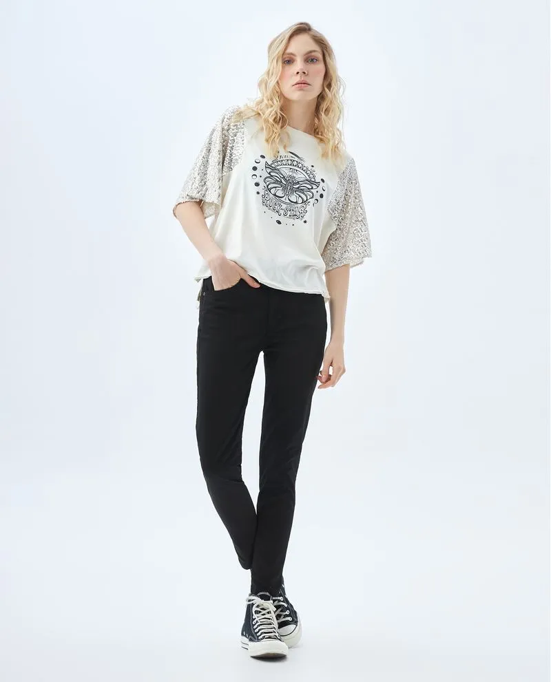 Pantalón de tiro alto para mujer