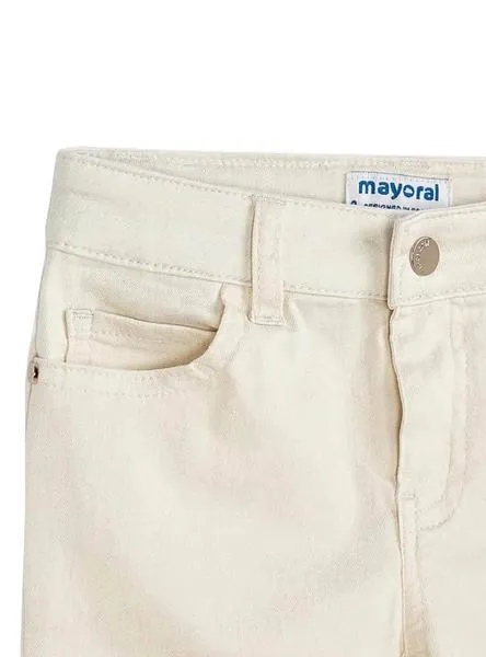 pantalón mayoral encerado crudo para niña