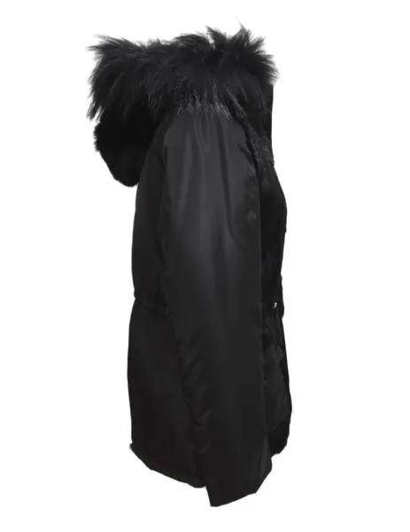 parka combinada con pelo
