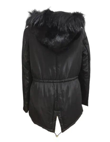 parka combinada con pelo