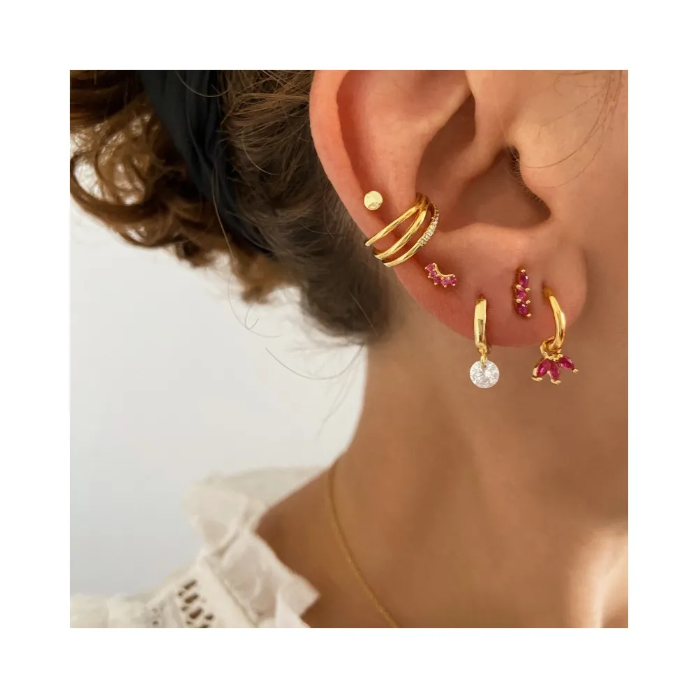 Piercing Kavala Fucsia Oro
