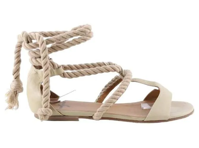 Pierre Hardy Sandalias de cuero Beige 