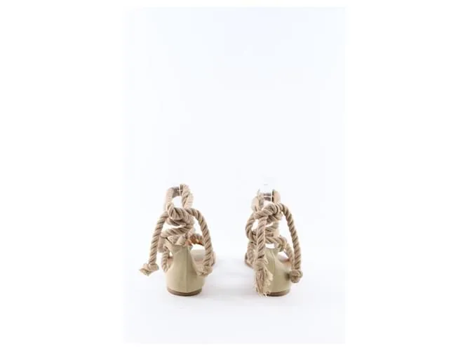 Pierre Hardy Sandalias de cuero Beige 