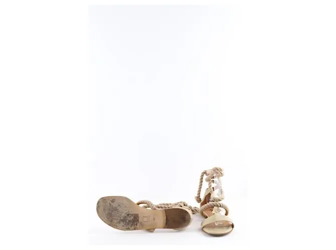 Pierre Hardy Sandalias de cuero Beige 