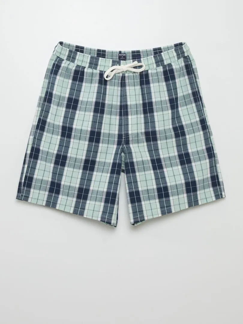 PIJAMA CORTO  SHORT + CAMISETA  2 PIEZAS  VERDE
