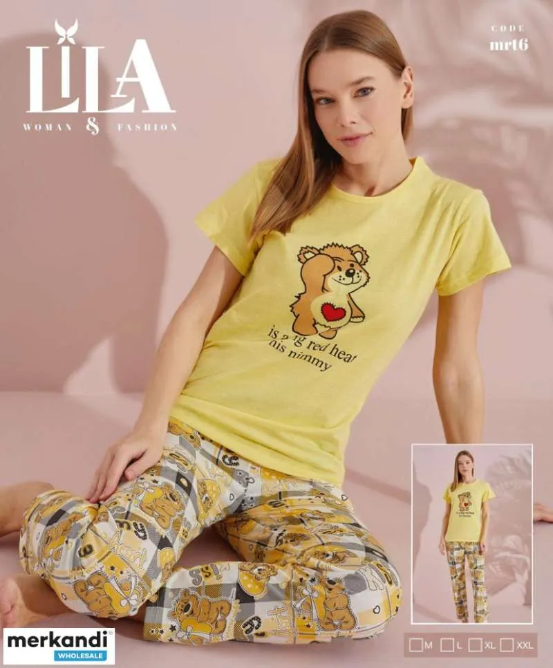 Pijamas de mujer de manga corta con excelente calidad y una amplia gama de colores y diseños para tu comodidad.