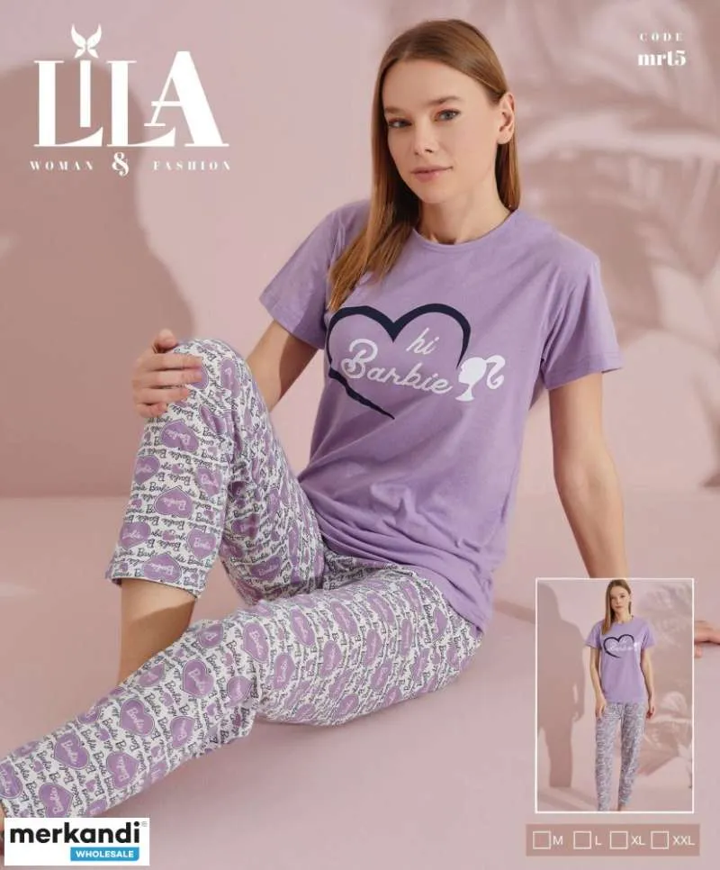 Pijamas de mujer de manga corta con excelente calidad y una amplia gama de colores y diseños para tu comodidad.