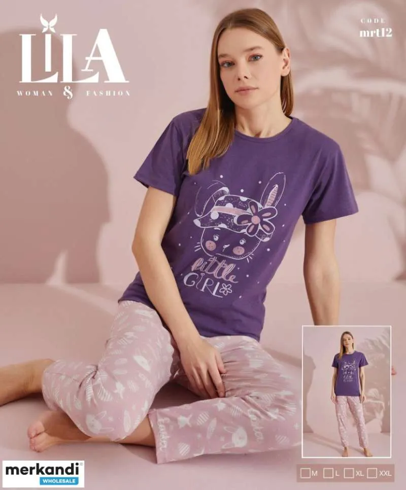 Pijamas de mujer de manga corta con excelente calidad y una amplia gama de colores y diseños para tu comodidad.