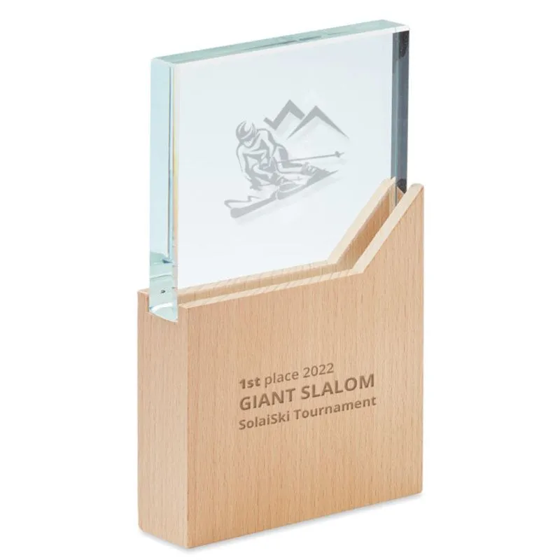 Placa conmemorativa personalizable de cristal Zeal