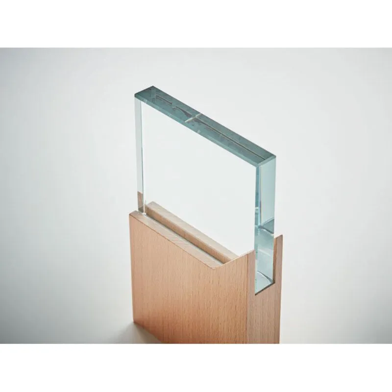 Placa conmemorativa personalizable de cristal Zeal