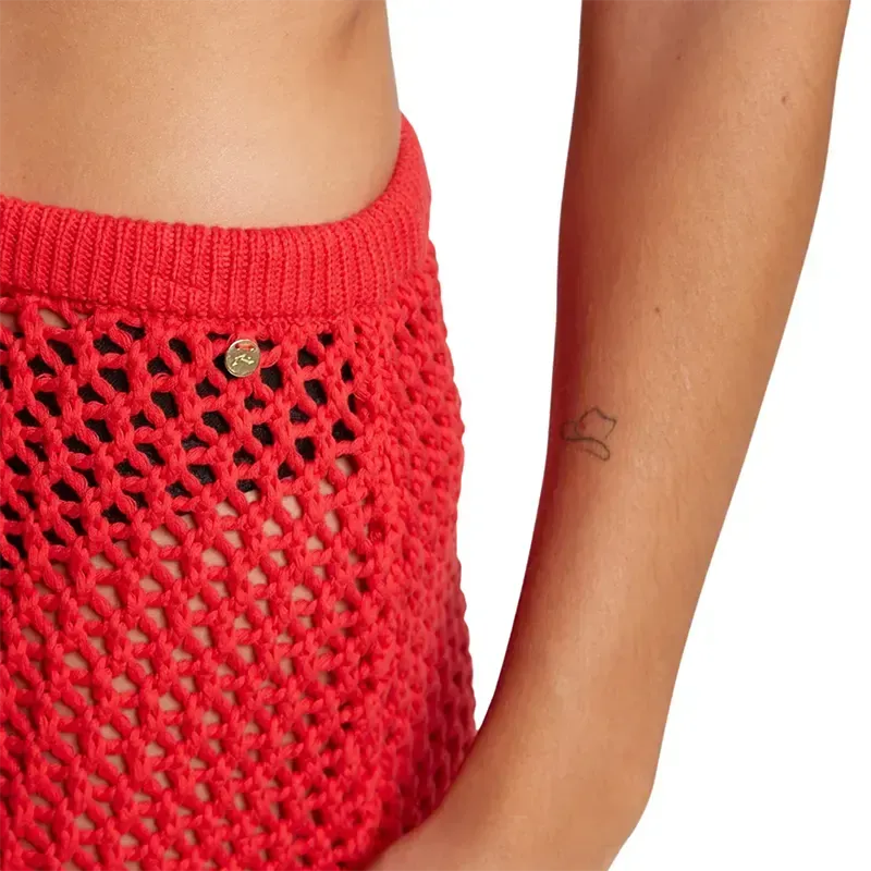 Pollera Rusty Amalfi Knit Skirt Rojo