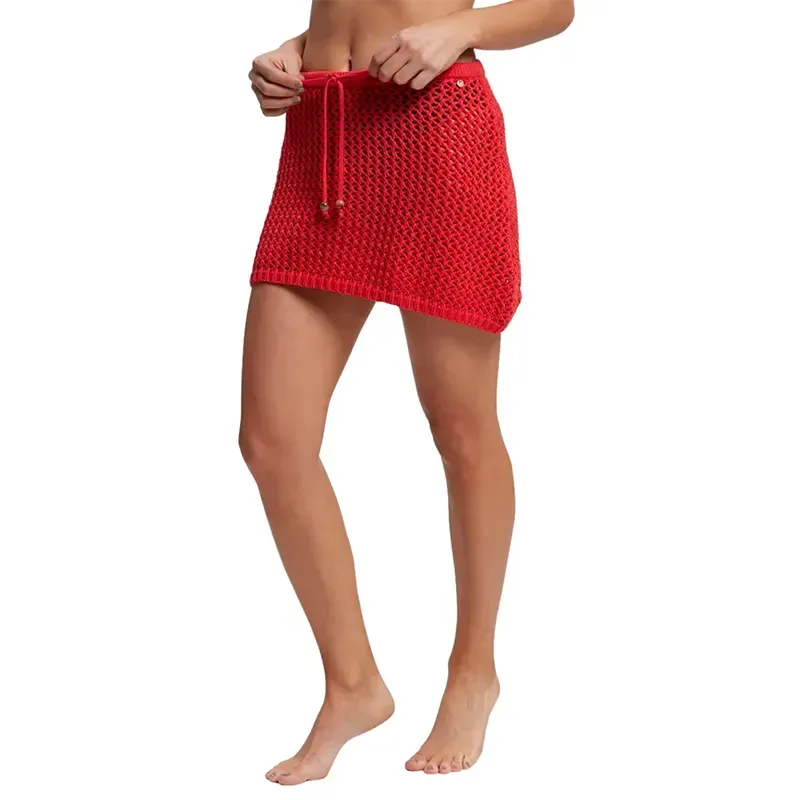 Pollera Rusty Amalfi Knit Skirt Rojo