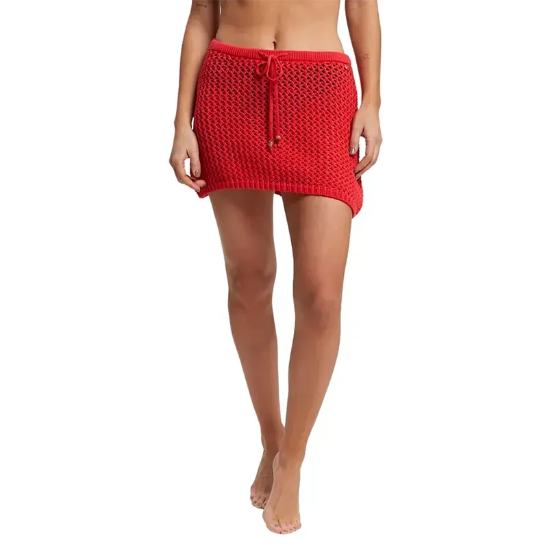 Pollera Rusty Amalfi Knit Skirt Rojo