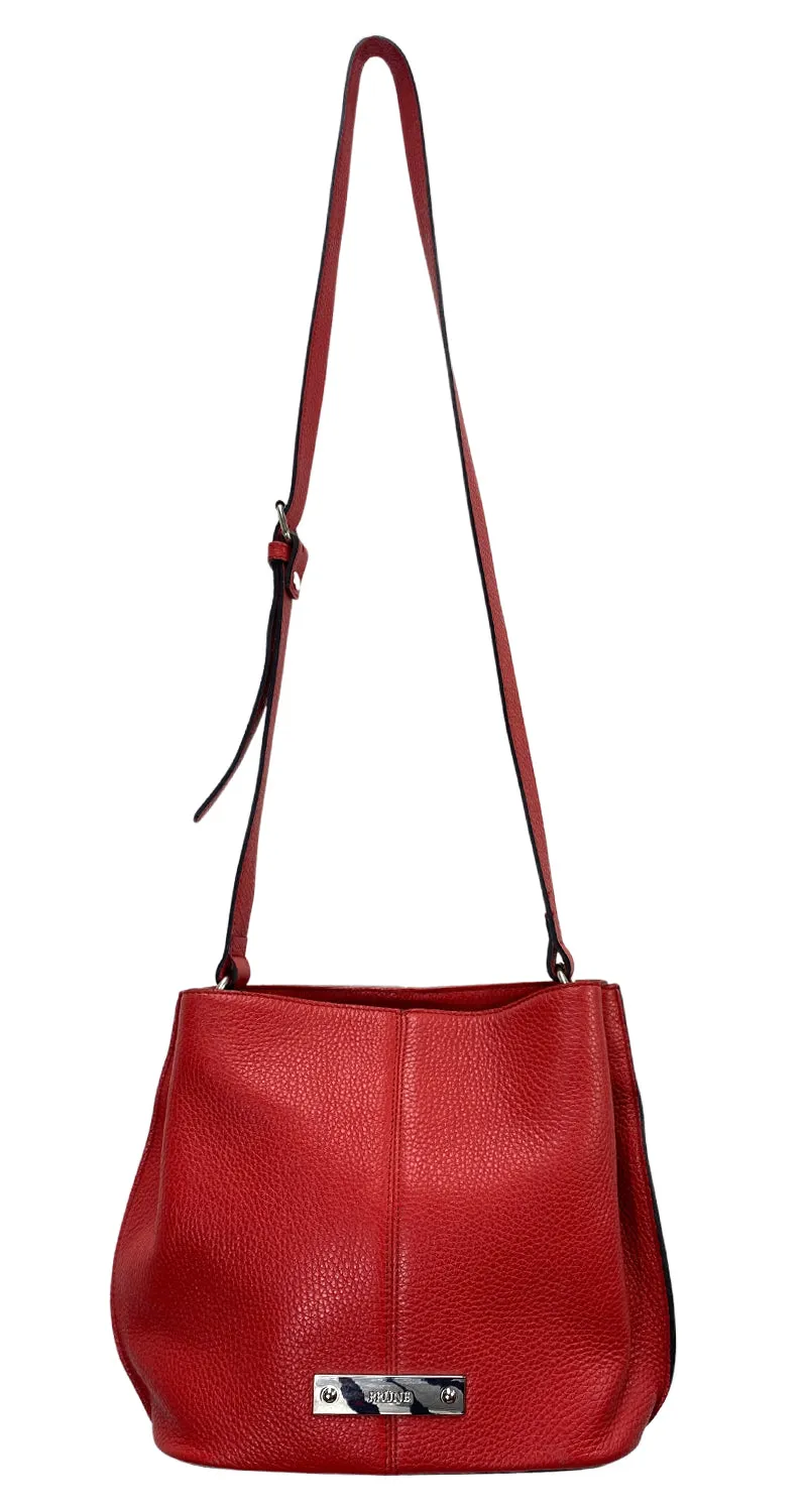 PRÜNE Bandolera Roja Cuero