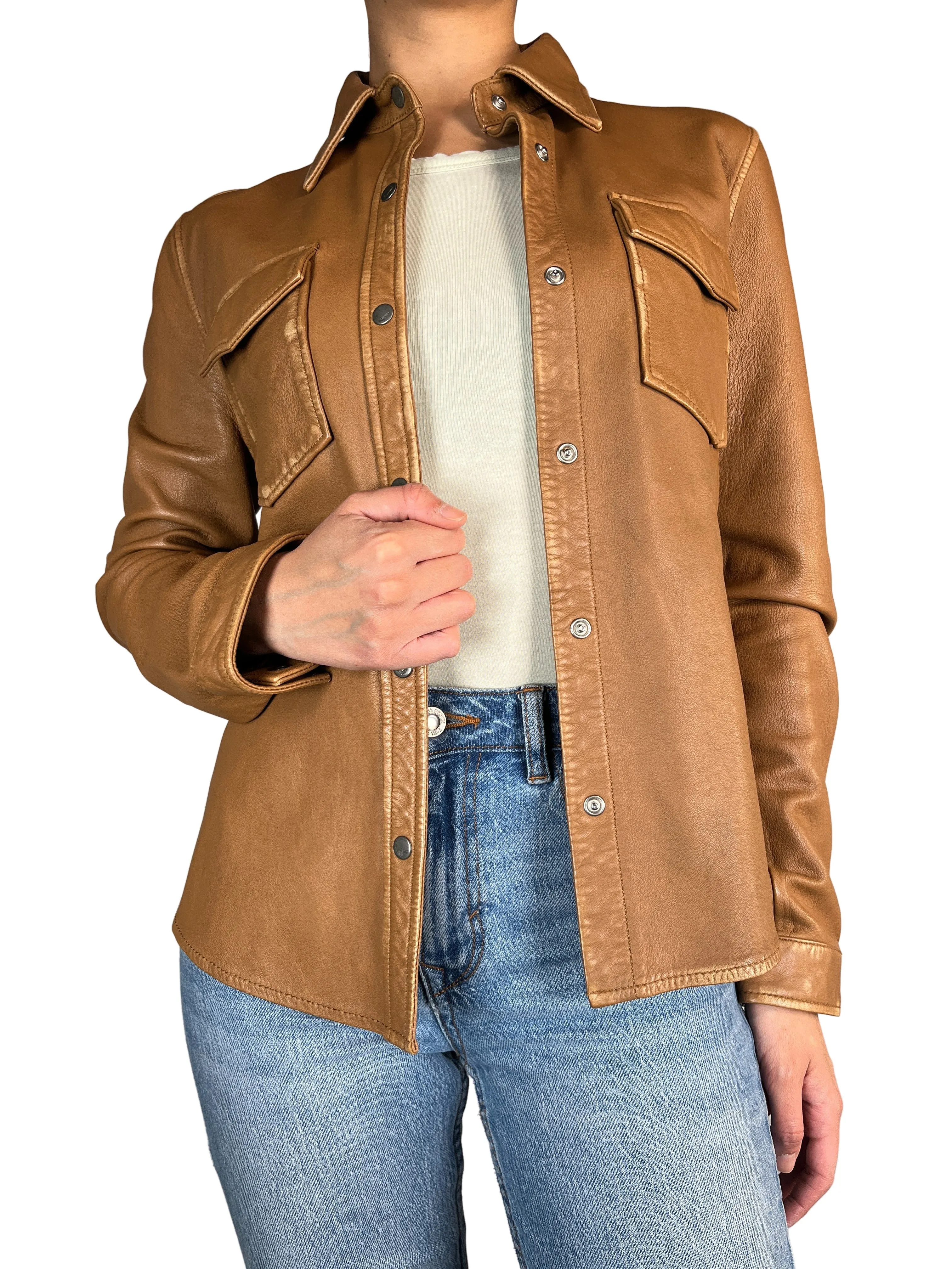 RAPSODIA Camisa Bell Cuero