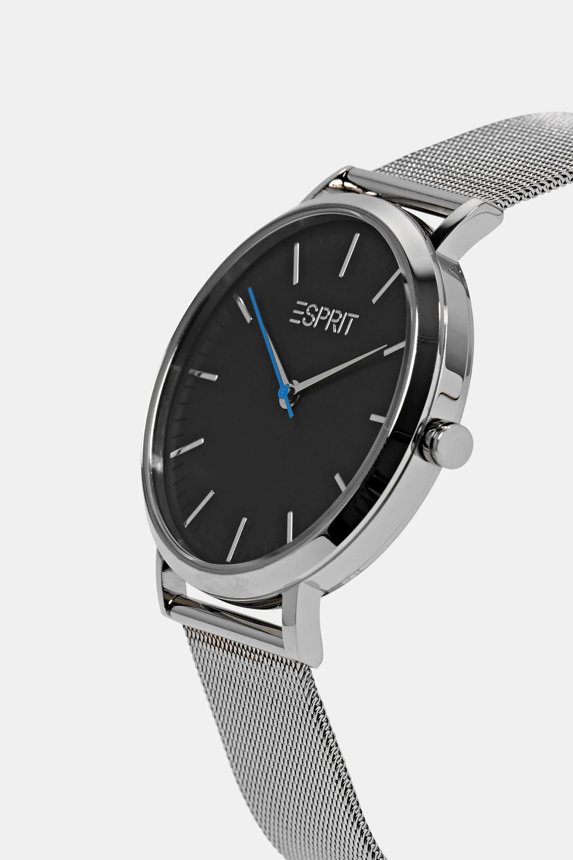 Reloj con correa de malla de acero inoxidable