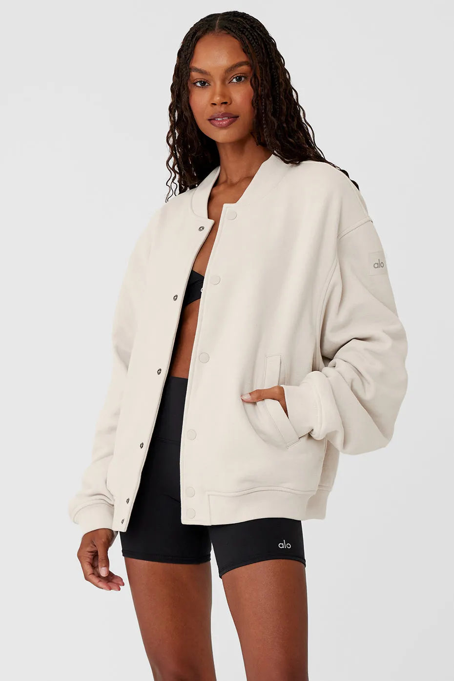 RENOWN VARSITY JACKET  BONE