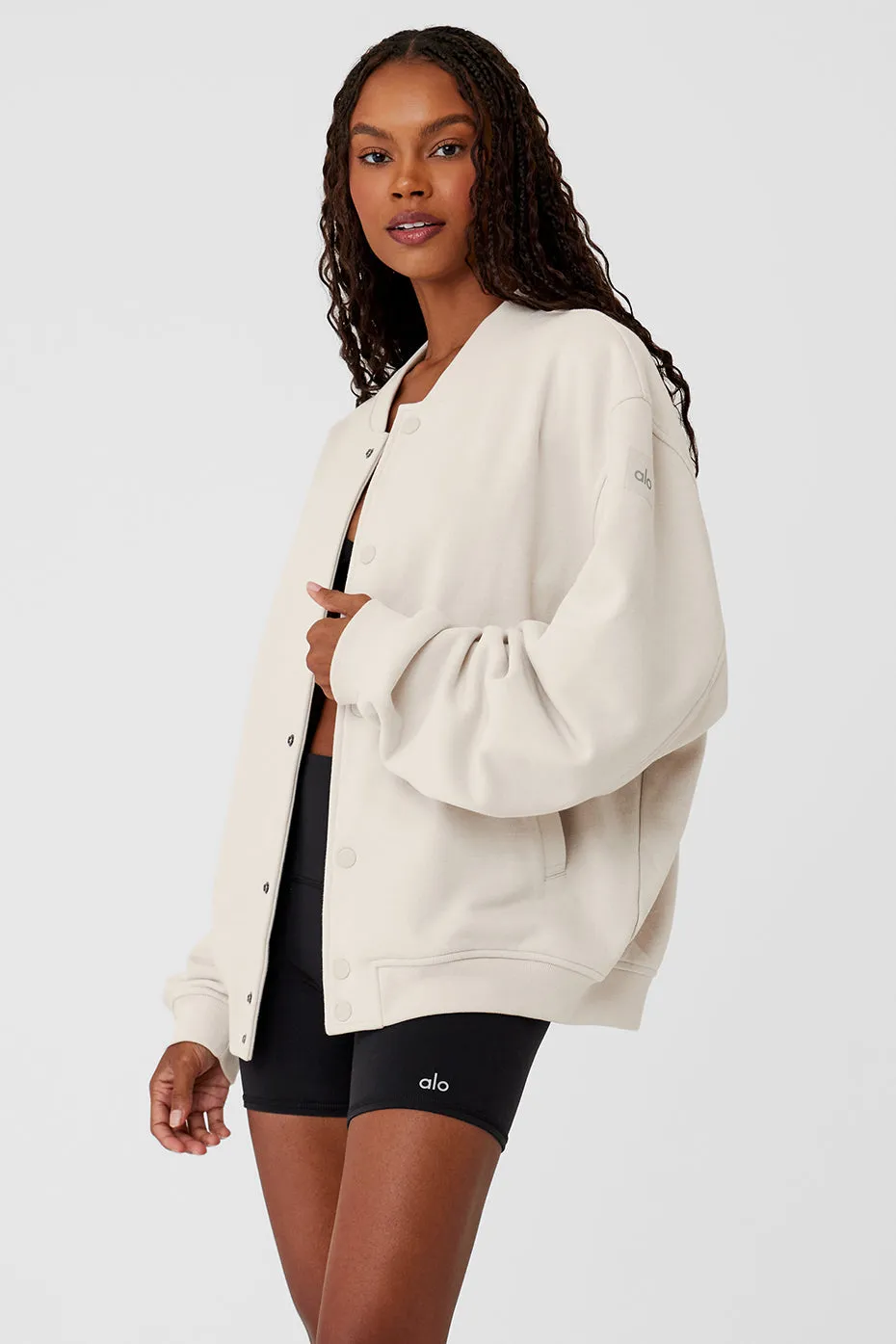 RENOWN VARSITY JACKET  BONE