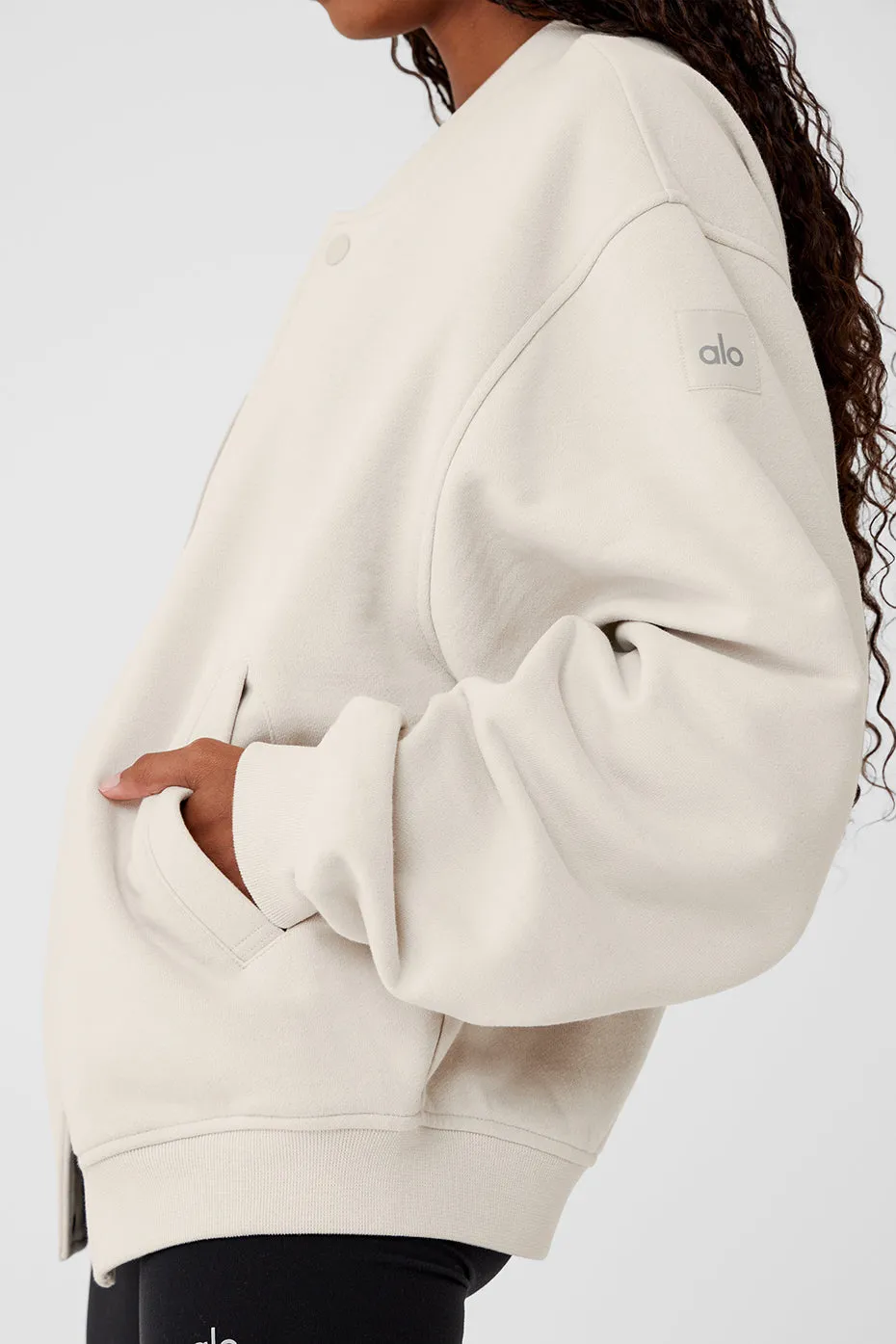 RENOWN VARSITY JACKET  BONE