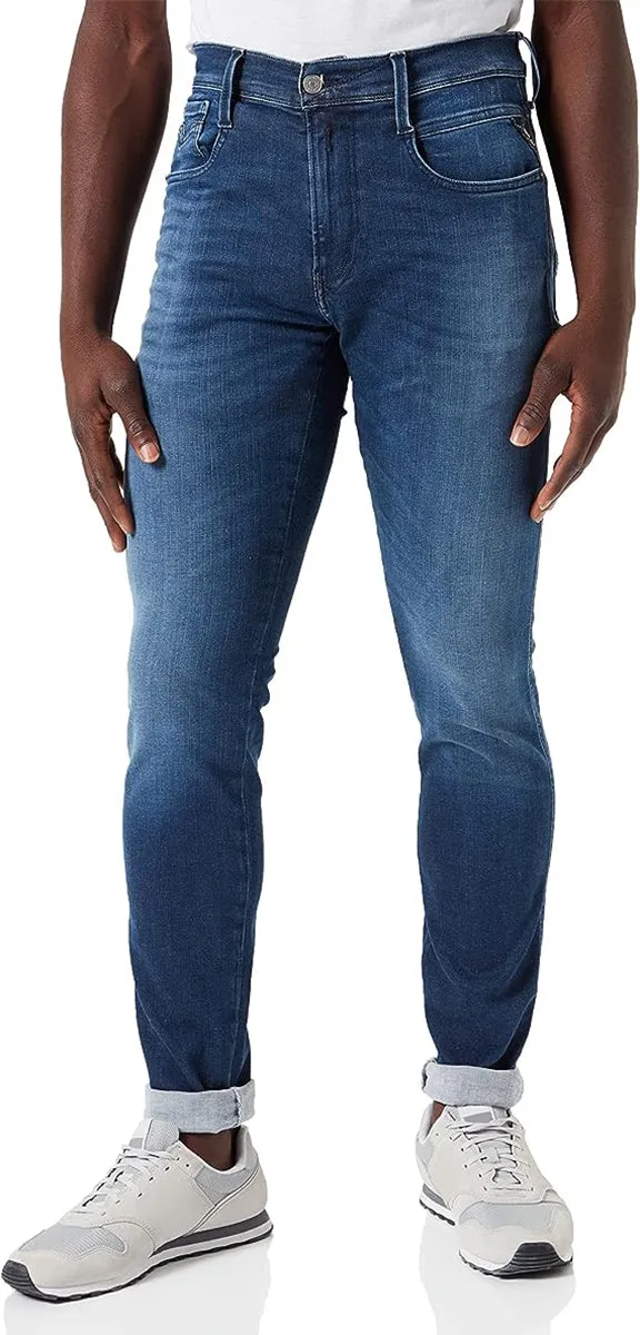Replay Anbass 34L Vaqueros elásticos ecológicos reutilizados Hyperflex de 10,5 oz para hombre en carbón