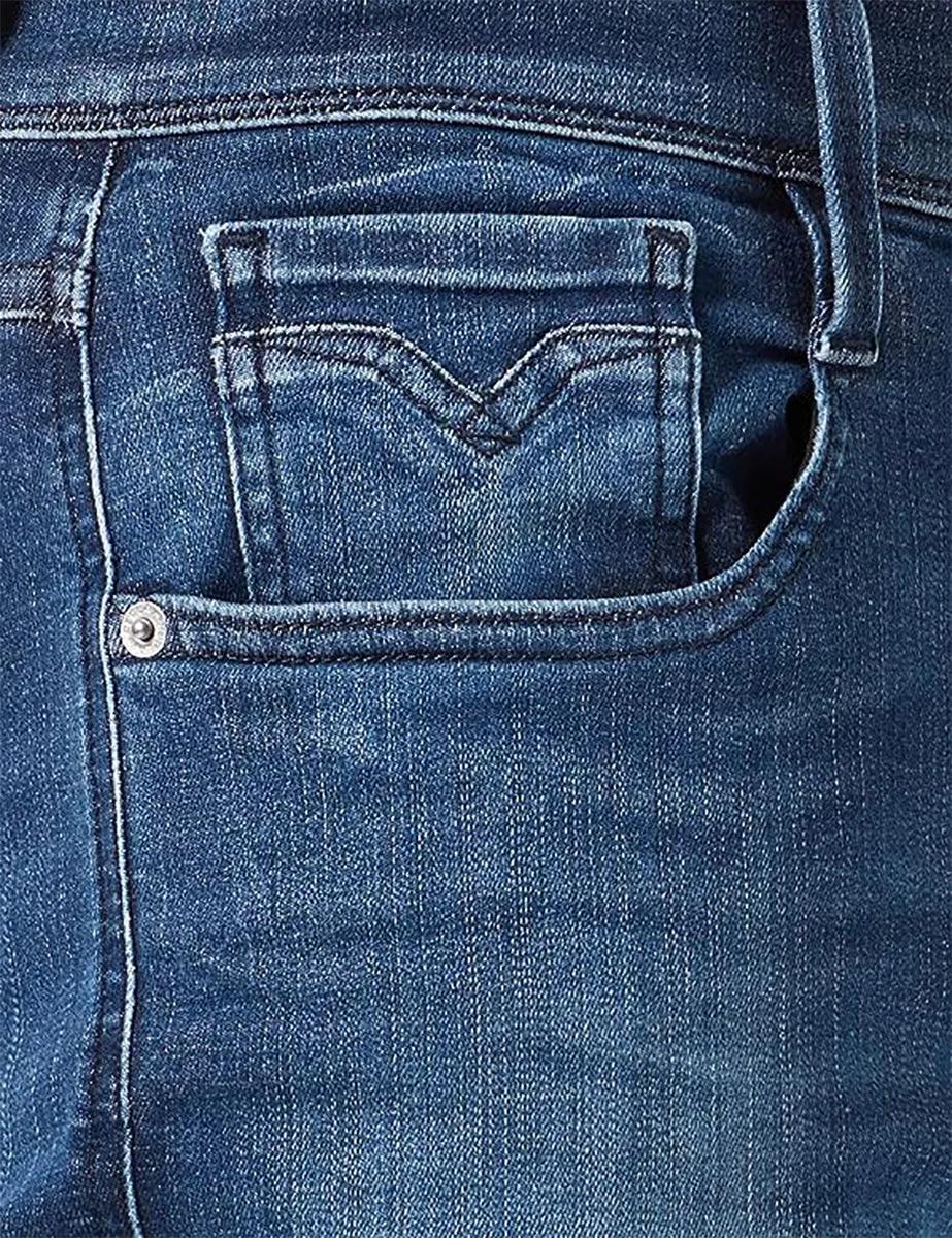 Replay Anbass 34L Vaqueros elásticos ecológicos reutilizados Hyperflex de 10,5 oz para hombre en carbón