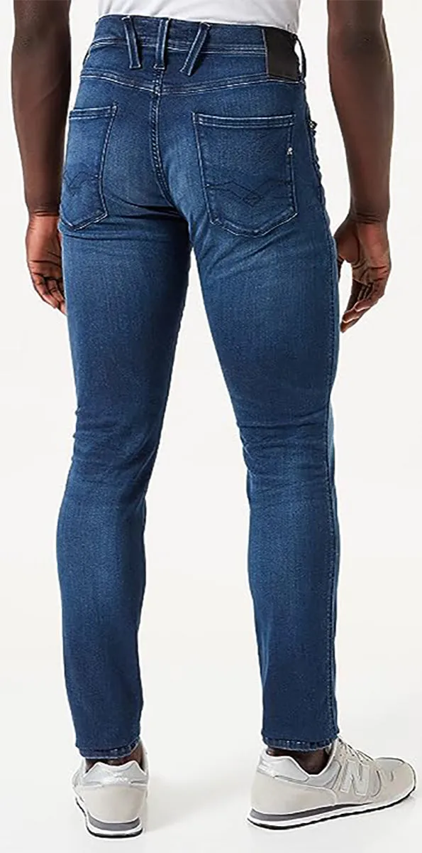 Replay Anbass 34L Vaqueros elásticos ecológicos reutilizados Hyperflex de 10,5 oz para hombre en carbón