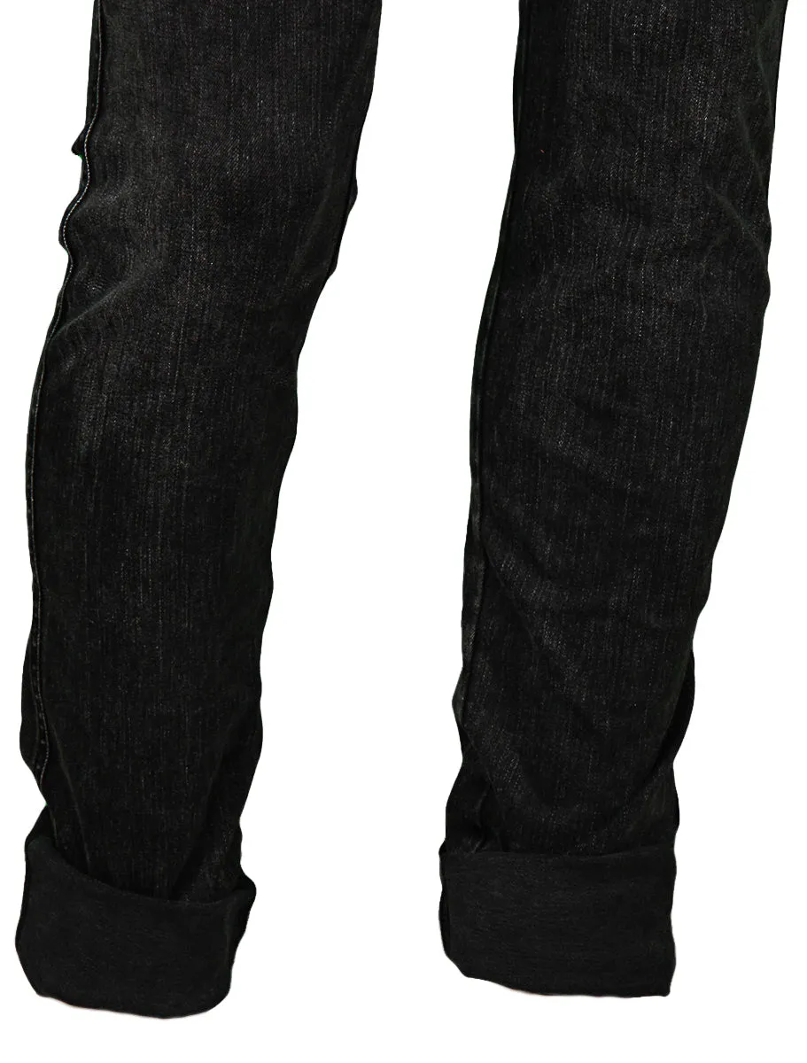 Replay Anbass 34L Vaqueros elásticos negros de corte ajustado de 10 oz para hombre en gris