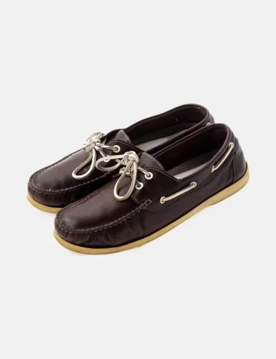 Reverse Mocasín marrón con calcetines