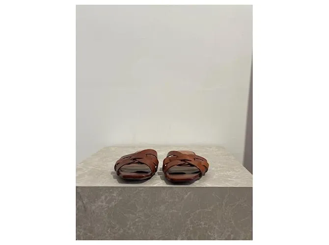 SAINT LAURENT Sandalias T.EU 38 Cuero Camello 