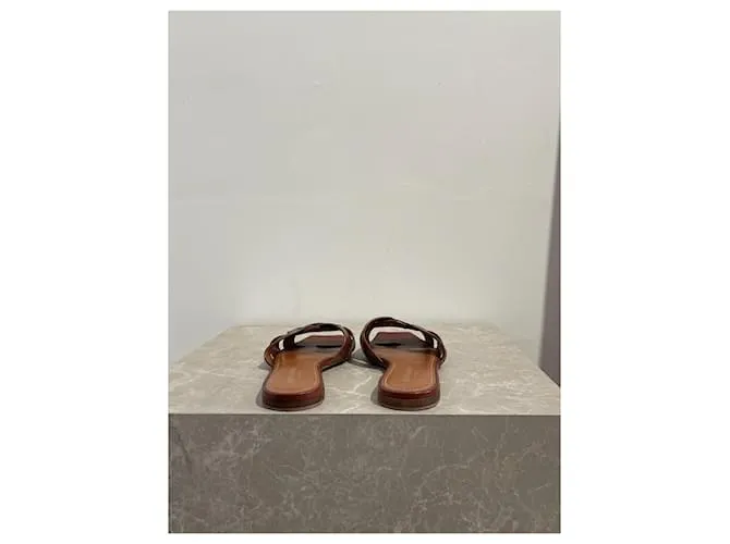 SAINT LAURENT Sandalias T.EU 38 Cuero Camello 