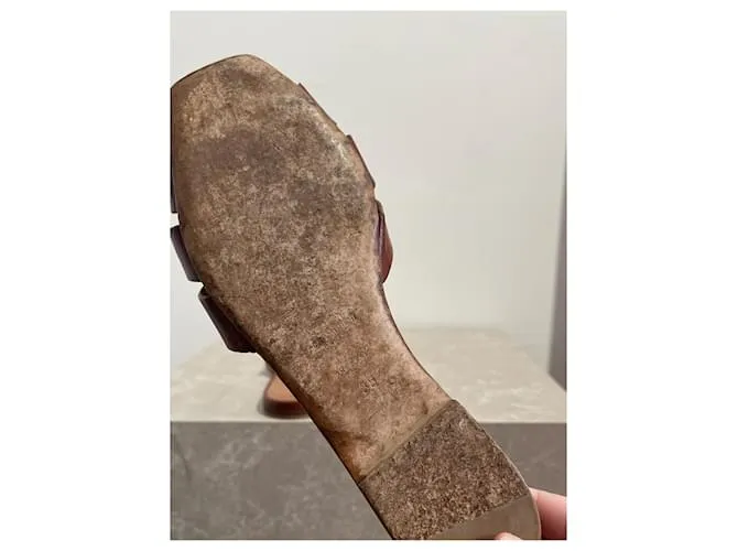 SAINT LAURENT Sandalias T.EU 38 Cuero Camello 