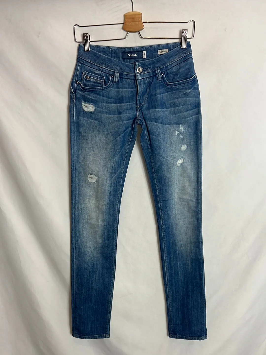 SALSA. Denim efecto desgastado . T 36