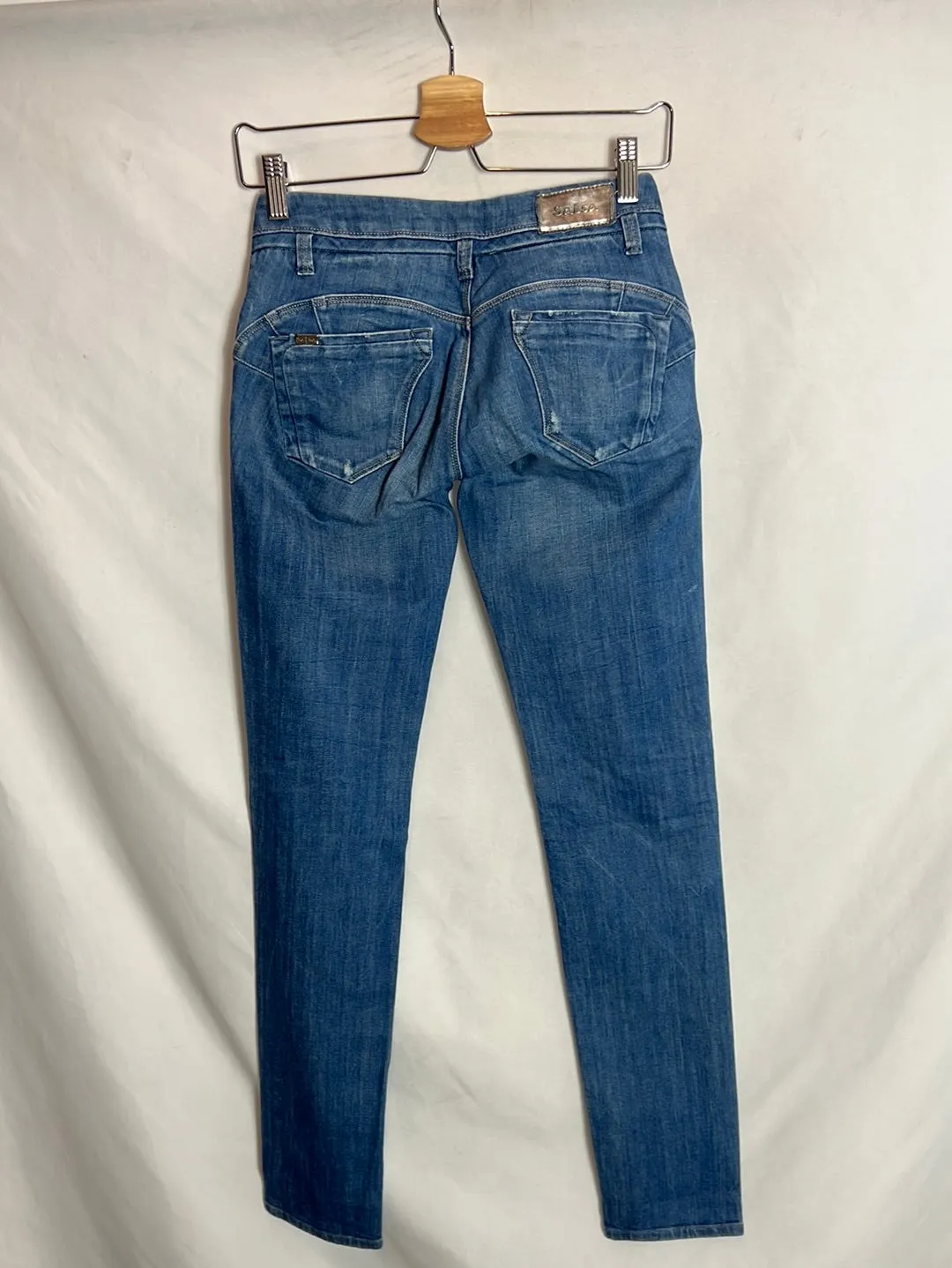 SALSA. Denim efecto desgastado . T 36