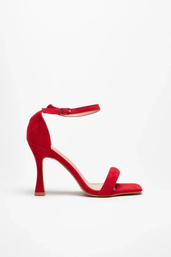 SANDALIA DE TACóN NELIDE  ROJO