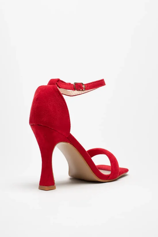 SANDALIA DE TACóN NELIDE  ROJO