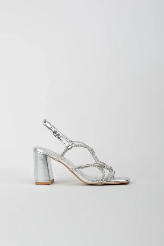 SANDALIA DE TACóN VIANA  PLATA