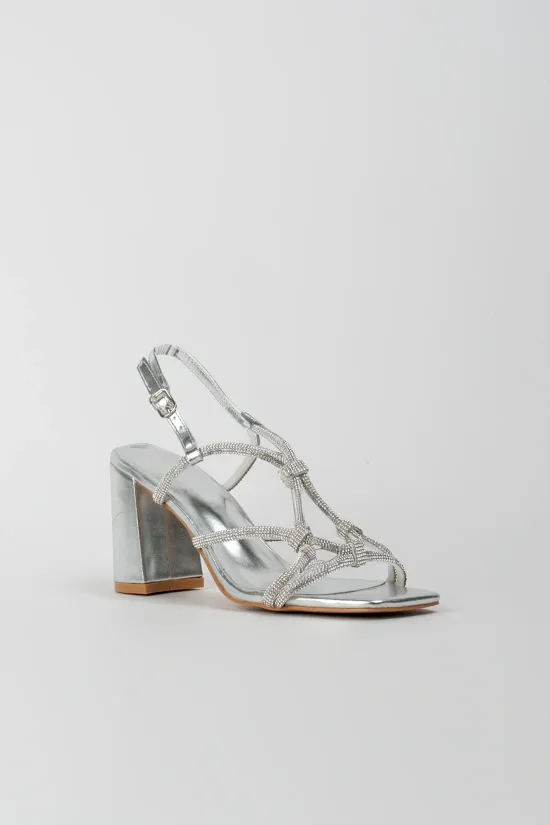 SANDALIA DE TACóN VIANA  PLATA