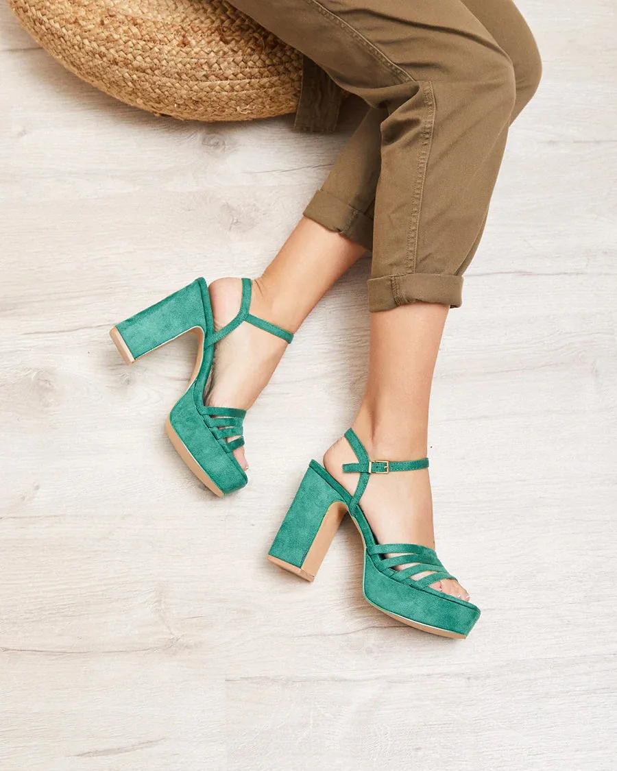 Sandalia Tacón Amaia GREEN