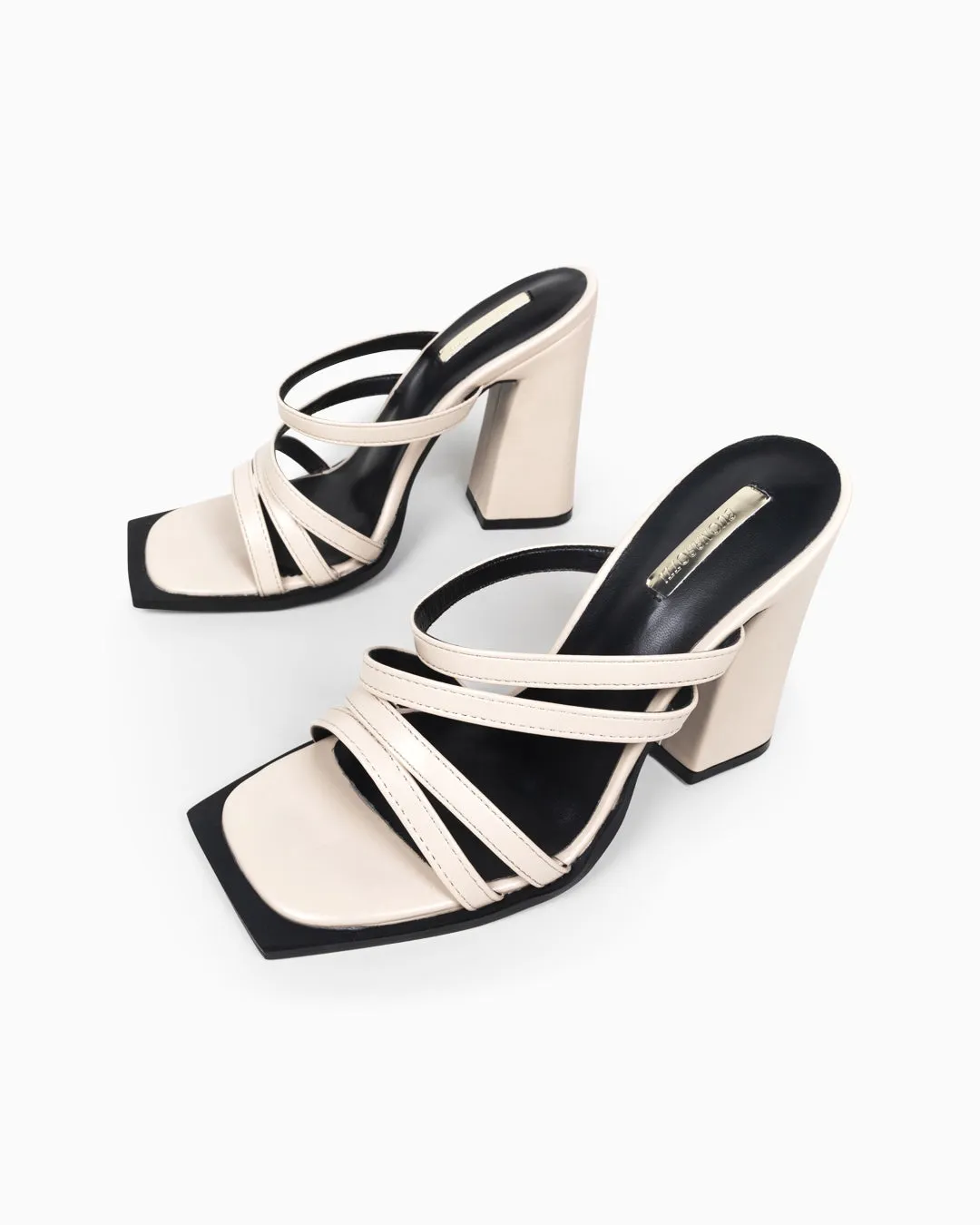 Sandalia Tacón Maialen Beige