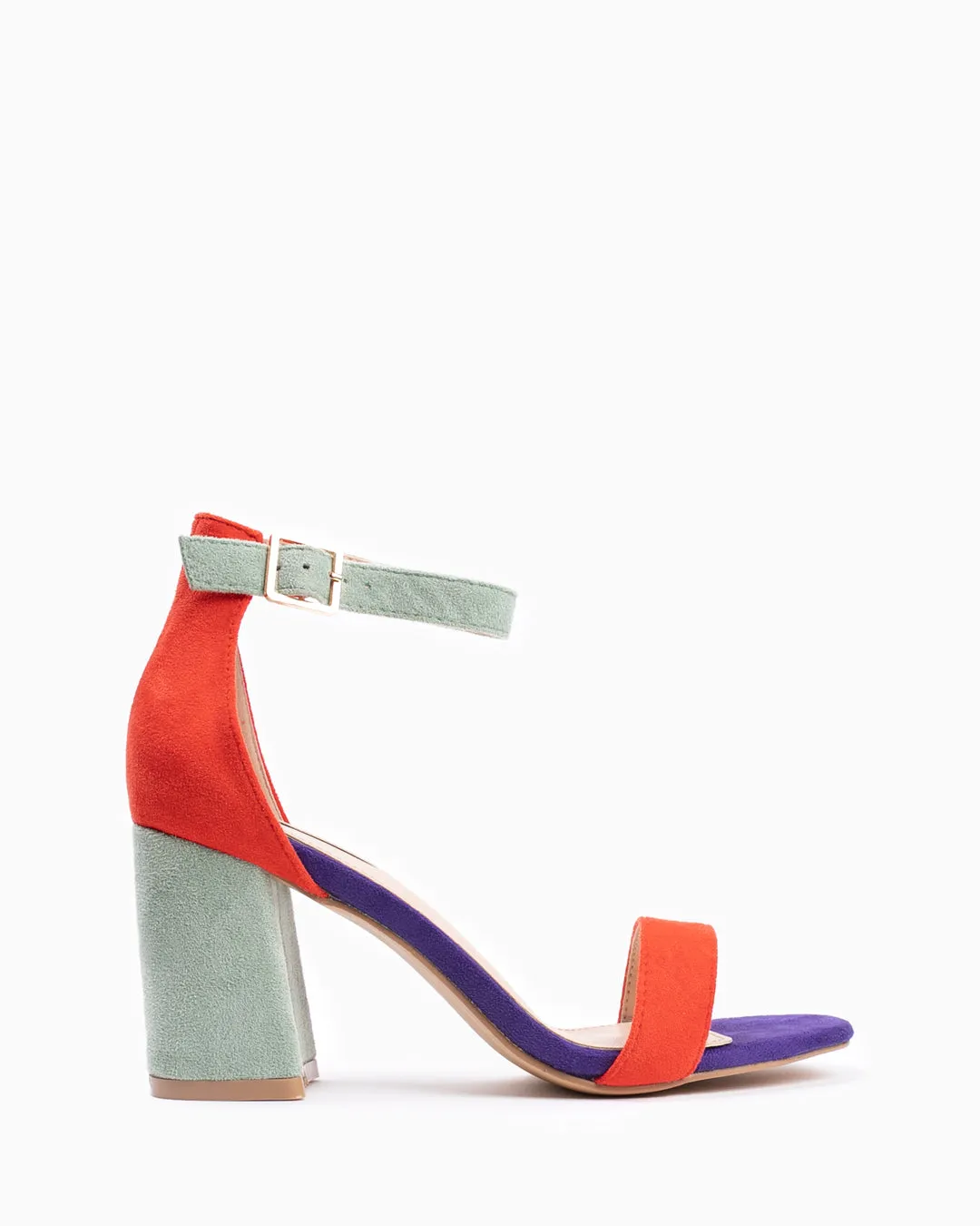 Sandalia tacón Multi Naranja