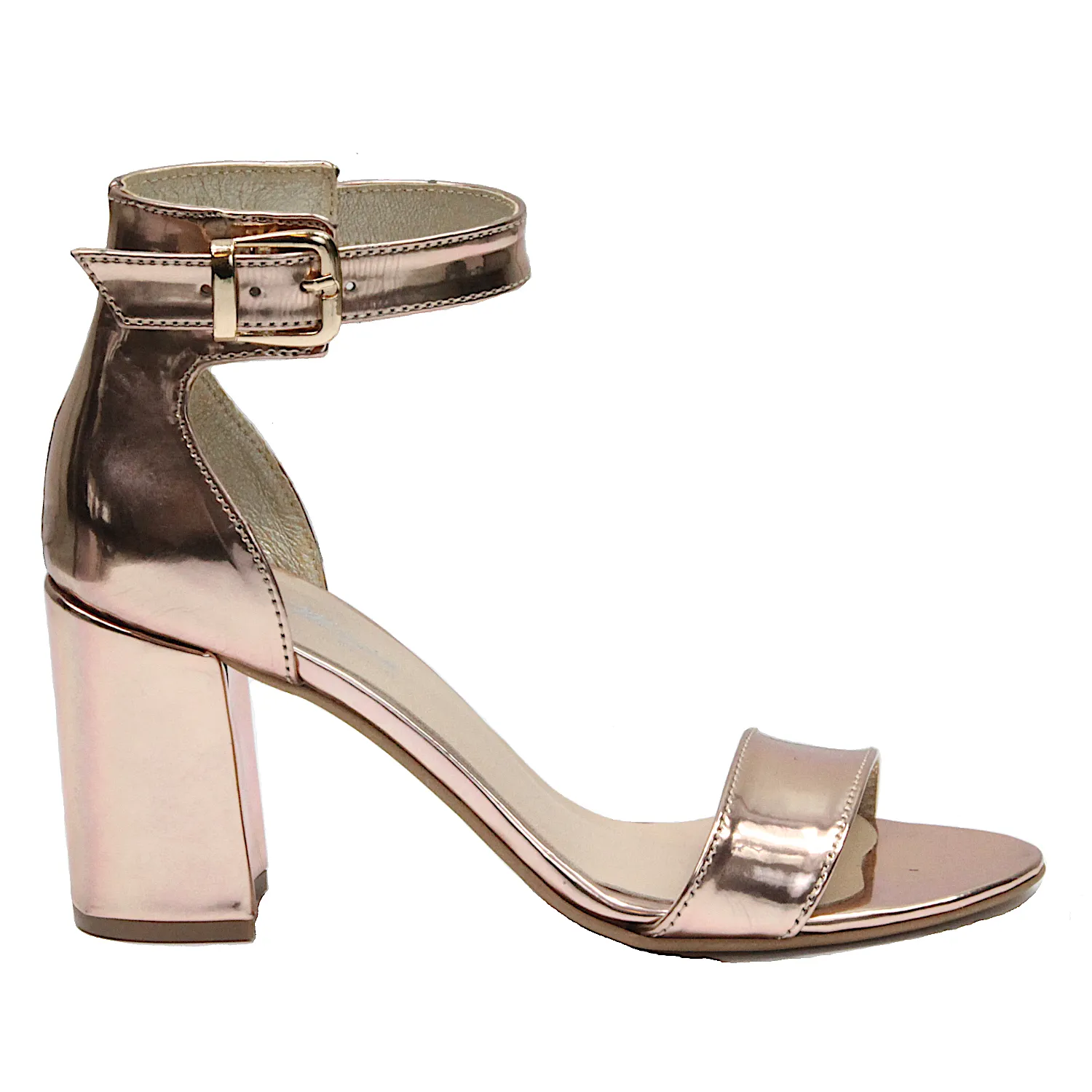 sandalias mujer tacón dorado